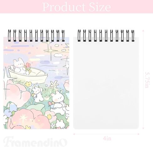 Framendino, 6 Pack Sublimation Notebook Blanks Top Spiral Note Books Blank Page A6 Small Pocket Notepad for Home Office (5.75 x 4 in) in Saudi Arabia