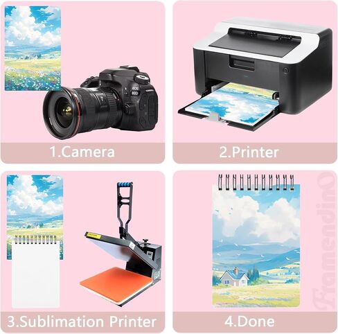 Framendino, 6 Pack Sublimation Notebook Blanks Top Spiral Note Books Blank Page A6 Small Pocket Notepad for Home Office (5.75 x 4 in) in Saudi Arabia