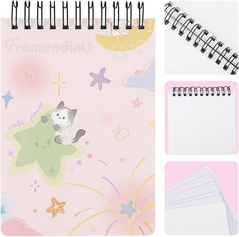 Framendino, 6 Pack Sublimation Notebook Blanks Top Spiral Note Books Blank Page A6 Small Pocket Notepad for Home Office (5.75 x 4 in) in Saudi Arabia
