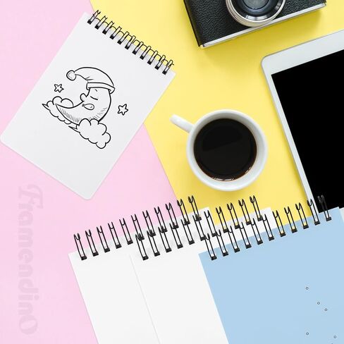 Framendino, 6 Pack Sublimation Notebook Blanks Top Spiral Note Books Blank Page A6 Small Pocket Notepad for Home Office (5.75 x 4 in) in Saudi Arabia