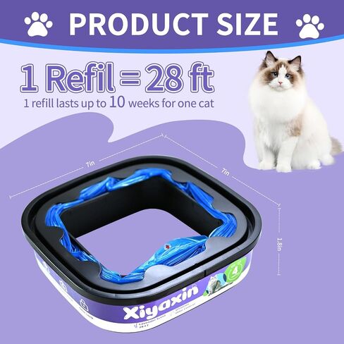 4 حزمة Cat Sterter Reclik Cartridges متوافقة مع Genie Cat Standard و Plus و XL Pails Control in Kuwait