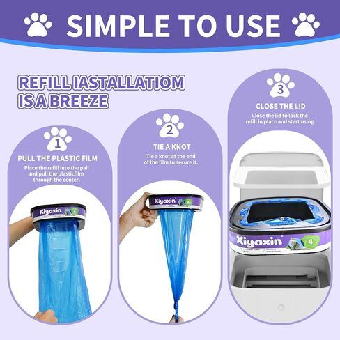 4 حزمة Cat Sterter Reclik Cartridges متوافقة مع Genie Cat Standard و Plus و XL Pails Control in Kuwait