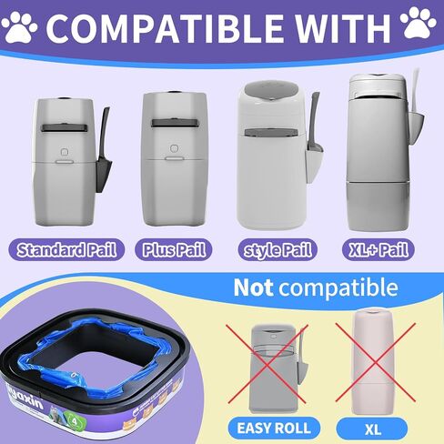 4 حزمة Cat Sterter Reclik Cartridges متوافقة مع Genie Cat Standard و Plus و XL Pails Control in Kuwait