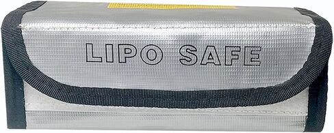 كيس مقاوم للحريق ، يمكن لتخزين بطارية Lipo حجم كيس واقية الحجم: 180 × 105 × 80 مم يمكن أن يحمل أربع بطاريات شحن ونقل آمن ، متوافق مع Lipo Battery Charger RC Drone Accessories in Kuwait