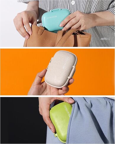 MEACOLIA 3 Pack 8 Compartments Travel Pill Organizer Moisture Proof Small Pill Box for Pocket Purse Daily Pill Case Portable Medicine Vitamin Holder Container (Red, Yellow, Dark Blue) in Kuwait