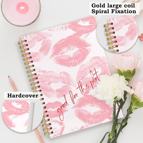 SNNDER Vintage Red Lucky 7 Ball Notebook, Trendy Funky Preppy Journal, Aesthetic Notebook Journal for Women, Retro Lucky Ball Hardcover Spiral Notebooks 5.5x8.3 Inch in Saudi Arabia
