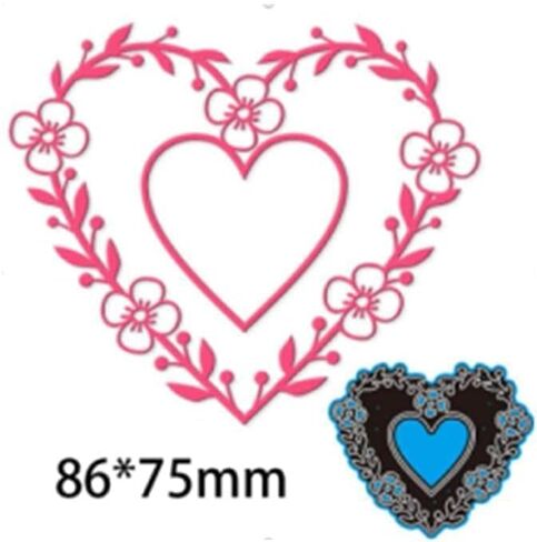 Love Hearts Die Cut for Card Making, Flower Metal Cutting Dies Congratulations Die Cuts Birthday Embossing Stencils Template for DIY Scrap-Booking Decor Wedding Birthday Blessing Card in Saudi Arabia