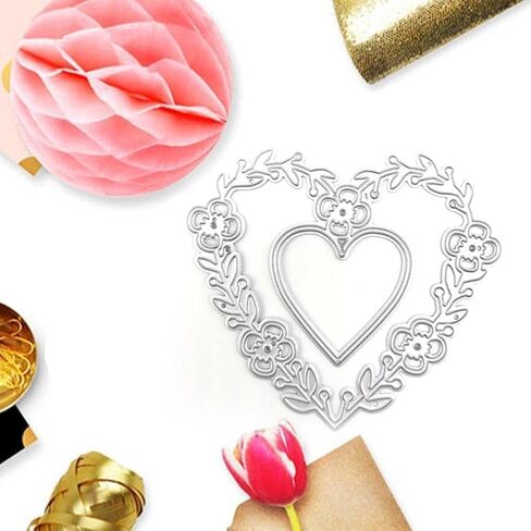 Love Hearts Die Cut for Card Making, Flower Metal Cutting Dies Congratulations Die Cuts Birthday Embossing Stencils Template for DIY Scrap-Booking Decor Wedding Birthday Blessing Card in Saudi Arabia