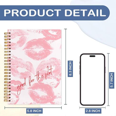 SNNDER Vintage Red Lucky 7 Ball Notebook, Trendy Funky Preppy Journal, Aesthetic Notebook Journal for Women, Retro Lucky Ball Hardcover Spiral Notebooks 5.5x8.3 Inch in Saudi Arabia