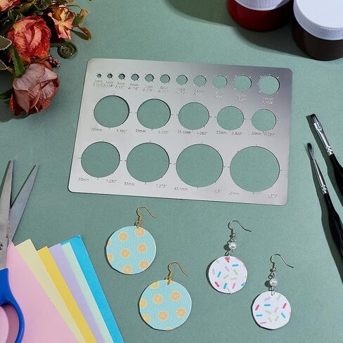 UNICRAFTALE Mix Shape Metal Stencil Cutouts Cutting Stencils Triangle Round Polygon Template Stainless Steel Reusable Stencils Decorative Embossing Drawing for Bracelets Earrings Making Jewelry Craft in Saudi Arabia