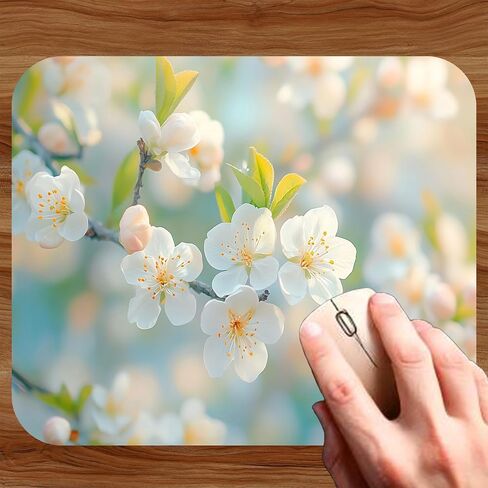 Spring Season Mouse Pad Mat Mousepad for Desk Computer Laptop PC Gaming Home or Office Gift (Bloom MP86) in Saudi Arabia