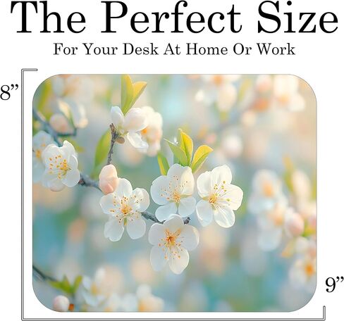 Spring Season Mouse Pad Mat Mousepad for Desk Computer Laptop PC Gaming Home or Office Gift (Bloom MP86) in Saudi Arabia