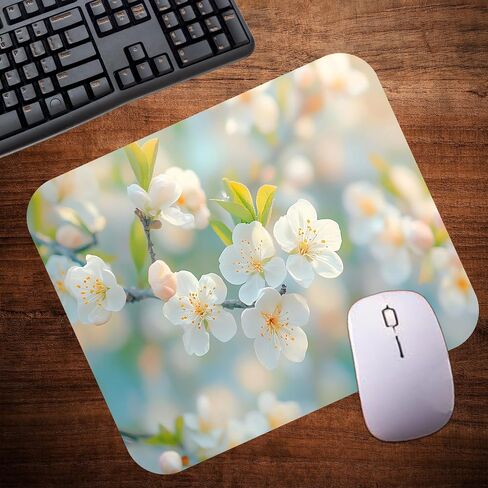 Spring Season Mouse Pad Mat Mousepad for Desk Computer Laptop PC Gaming Home or Office Gift (Bloom MP86) in Saudi Arabia
