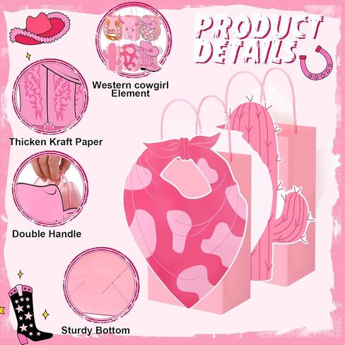 Mooliwe 24 Pcs Cowboy Cowgirl Boots Centerpiece Bags Western Theme Party Decorations Favors Wild West Gift Bag Cowboy Boot Hat Bachelorette Baby Shower Last Rodeo Birthday Party Supplies in Saudi Arabia