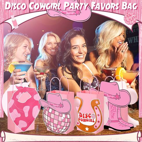 Mooliwe 24 Pcs Cowboy Cowgirl Boots Centerpiece Bags Western Theme Party Decorations Favors Wild West Gift Bag Cowboy Boot Hat Bachelorette Baby Shower Last Rodeo Birthday Party Supplies in Saudi Arabia