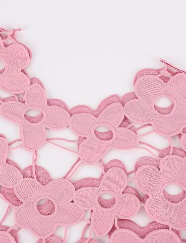 Women's Hollow Out Floral Lace Vest Sleeveless Crewneck Crochet Cover Up Summer Cropped Going Out Tops in Kuwait