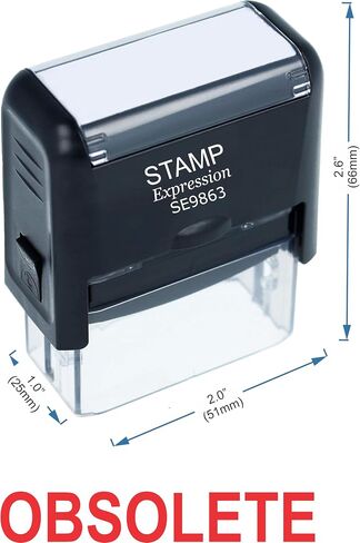StampExpression - Obsolete Office Self Inking Rubber Stamp - Red Ink (A-5324) in Saudi Arabia