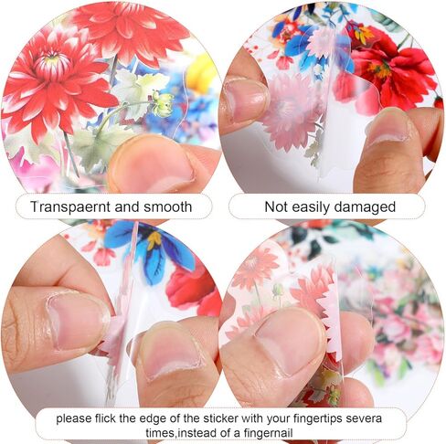 100 PCS Flower Scrapbook Stickers ، Pre Cut Scrapbooks Sticks Natural Flower Stickers للمجلة اللصقات المائية المائية. in Kuwait
