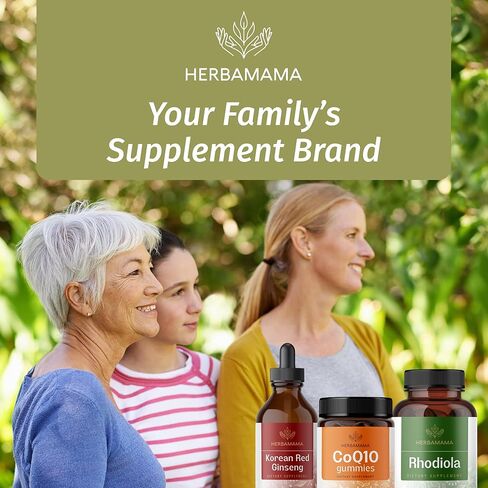 علكات HERBAMAMA CoQ10 - أنزيم Q10 (Ubiquinol) فيتامين - صمغ مضاد للأكسدة ودعم الطاقة للبالغين - نكهة الموز النباتية الخالية من الغلوتين - 200 مجم 90 مضغ in Kuwait