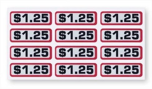 Coin Slide Decals - 12 Waterproof Poly Vinyl Numbered Adhesive Labels, Indoor and Outdoor Use - Coin Replacement & Dollar Amount Classification,$2.00 in Saudi Arabia