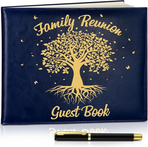 Patelai Family Reunion Party Favors Decorations Family Reunion Guest Book Sign in Good Tree Guest Book Gathering Decorations with Pen, 112 Pages(Trendy) in Saudi Arabia