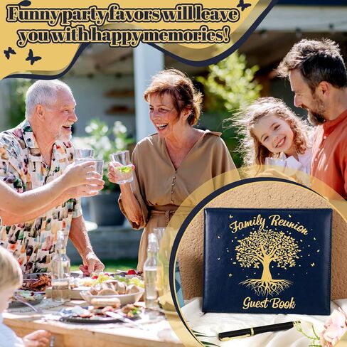 Patelai Family Reunion Party Favors Decorations Family Reunion Guest Book Sign in Good Tree Guest Book Gathering Decorations with Pen, 112 Pages(Trendy) in Saudi Arabia