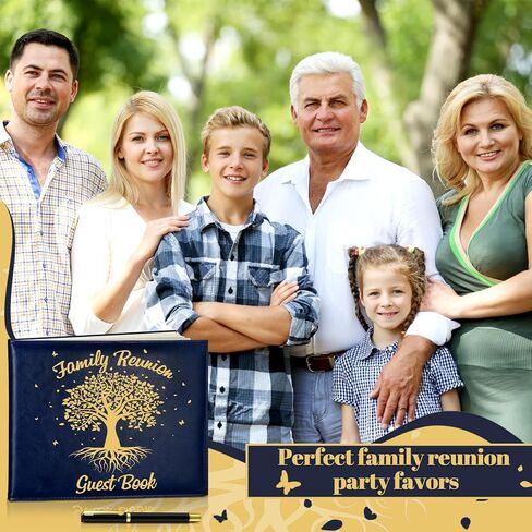 Patelai Family Reunion Party Favors Decorations Family Reunion Guest Book Sign in Good Tree Guest Book Gathering Decorations with Pen, 112 Pages(Trendy) in Saudi Arabia