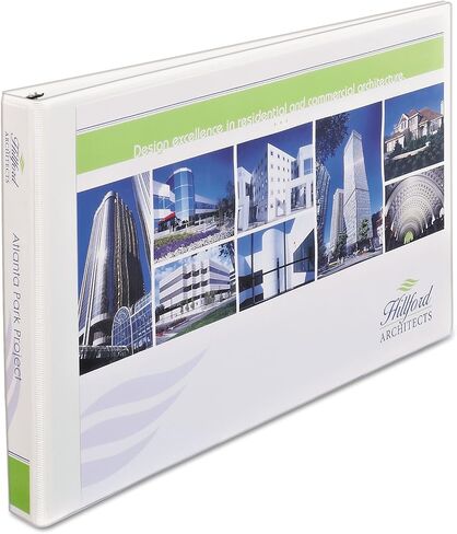 Avery Heavy-Duty View Binder, White with 3-Inch One Touch EZD Rings, 11 x 17 Inches, 1 Binder, White (72123) in Saudi Arabia