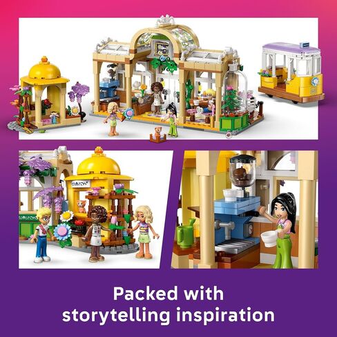 Lego Friends Plant Café & Flower Shop Play Play Toy - Playet مع 4 Minidolls و Cat Toy لرواية القصص الإبداعية - فكرة هدية عيد ميلاد للفتيات والفتيان ، الأعمار التاسعة وما فوق - 42671 in Saudi Arabia