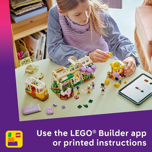Lego Friends Plant Café & Flower Shop Play Play Toy - Playet مع 4 Minidolls و Cat Toy لرواية القصص الإبداعية - فكرة هدية عيد ميلاد للفتيات والفتيان ، الأعمار التاسعة وما فوق - 42671 in Saudi Arabia