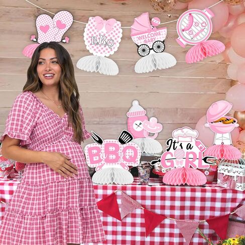 8 قطع BBQ استحمام الطفل قرص العسل المركزي ، قبعات الشواء الوردي ، أدوات الشواء ، Picnic Carnival Summer Summer Confer in Saudi Arabia