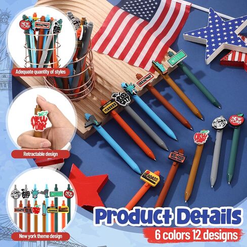 30 Pcs New York City Ballpoint Pen New York Souvenirs City Travel Pens Retractable USA Themed Ballpoint Pens I Love NY Gifts Pen for School Office Supplies Traveler Gift in Saudi Arabia