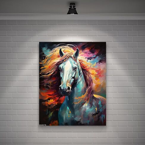 Wuivctr Paint by Numbers Horse للبالغين ، واللوحة الزيتية الأكريليك بأرقام أرقام للمبتدئين مع لوحة فنية للطلاء للطلاء للديكور المنزلي 16x20inch in Saudi Arabia