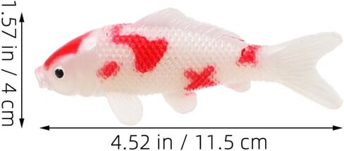 Toyvian 2pcs Mini Koi Fish Models Tank Decor Plastic Goldfish Toy for Home Garden Fish Tank Decoration in Saudi Arabia