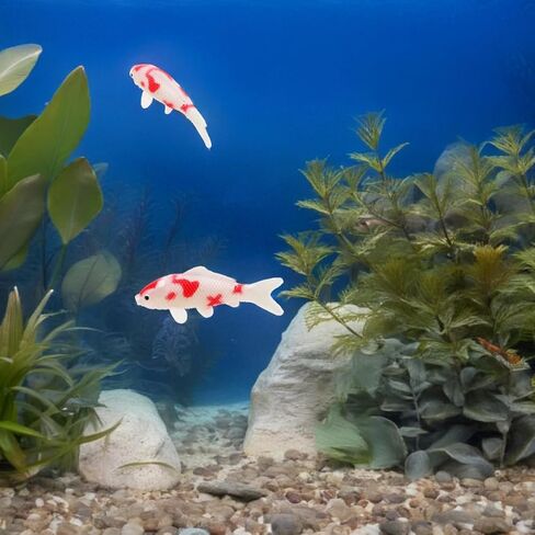 Toyvian 2pcs Mini Koi Fish Models Tank Decor Plastic Goldfish Toy for Home Garden Fish Tank Decoration in Saudi Arabia
