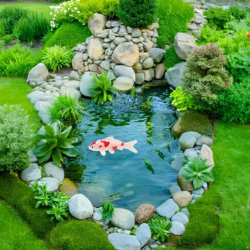 Toyvian 2pcs Mini Koi Fish Models Tank Decor Plastic Goldfish Toy for Home Garden Fish Tank Decoration in Saudi Arabia