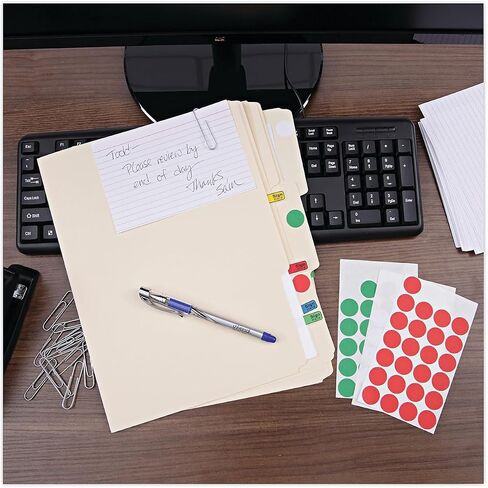 Universal UNV40103 0.75 in. Diameter Self-Adhesive Removable Color-Coding Labels - Red (28/Sheet, 36 Sheets/Pack) in Saudi Arabia