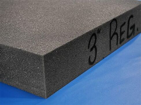 Professional 3 "inch Gun Case Foam 12" × 12 "× 3" بوصة - قطعة واحدة (الفحم) in Saudi Arabia