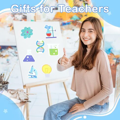 18 Pack Funny Science Sticky Notes, Cute Chemistry Note Pad Essentials Teacher Student Gifts Stationary Sticky Notepad Self Stick Memo Novelty Laboratory Notes for Lab School Supplies in Saudi Arabia
