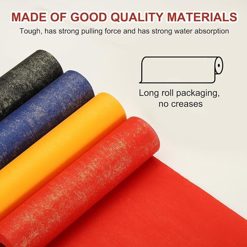 Patikil الصينية Xuan Paper Roll 65ft × 9.1 بوصة نصف ناضجة الناضجة الناضجة الصينية ممارسة ورقة Chunlian Duilian Coulets ، الأحمر in Saudi Arabia