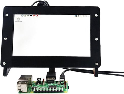 7 inch Screen Case, Acrylic Protective Case Shell with Stand Holder for 7 inch Display Screen, Black in Saudi Arabia