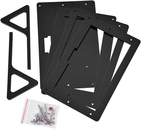 7 inch Screen Case, Acrylic Protective Case Shell with Stand Holder for 7 inch Display Screen, Black in Saudi Arabia