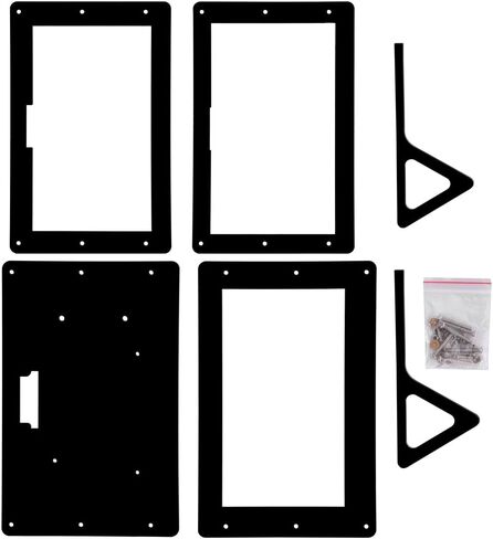 7 inch Screen Case, Acrylic Protective Case Shell with Stand Holder for 7 inch Display Screen, Black in Saudi Arabia