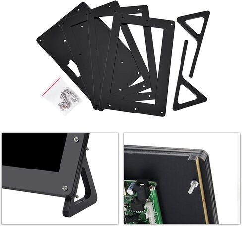 7 inch Screen Case, Acrylic Protective Case Shell with Stand Holder for 7 inch Display Screen, Black in Saudi Arabia