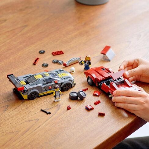LEGO 76903 Speed Champions Chevrolet Corvette C8.R Race Car and 1969 CC Racing Model, Toy Cars Building Kit for Kids 8 Plus Years Old, 2 Sports Models in Saudi Arabia