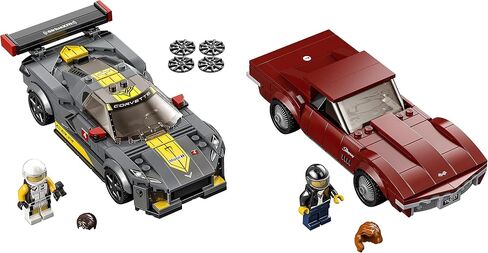 LEGO 76903 Speed Champions Chevrolet Corvette C8.R Race Car and 1969 CC Racing Model, Toy Cars Building Kit for Kids 8 Plus Years Old, 2 Sports Models in Saudi Arabia