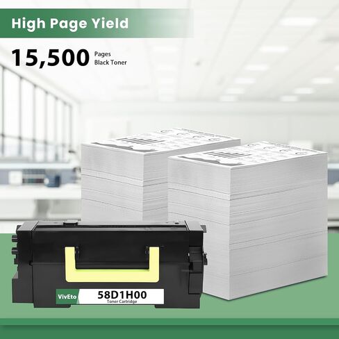 58d1h00 أسود الحبر العالي العائد (مع رقاقة جديدة) إعادة تخصيص Lexmark 58d1h00 خرطوشة الحبر 58d1000 لـ MS725 MS821 MS822 MS823 MS824 MS825 MS826 MX721 MX722 in Saudi Arabia