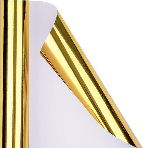 WRAPAHOLIC Royal Blue Metallic Shiny Foil Wrapping Paper - Solid Color Gift Wrapping Paper Roll, Perfect for Wedding,Valentine's Day,Birthday,Christmas,Baby Shower,DIY Bouquet - 17in x 32.8ft in Saudi Arabia
