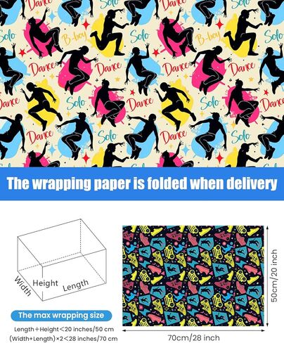 Pineraap 12 Sheet Music Themed Wrapping Paper, Musical Notes Guitar Kraft Gift Wrap Paper, Rockin' Gift Wrap Folded Flat Art Paper for Music Lover's Birthday Baby Shower DIY Crafts, 19.7 x 27.6 Inch in Kuwait