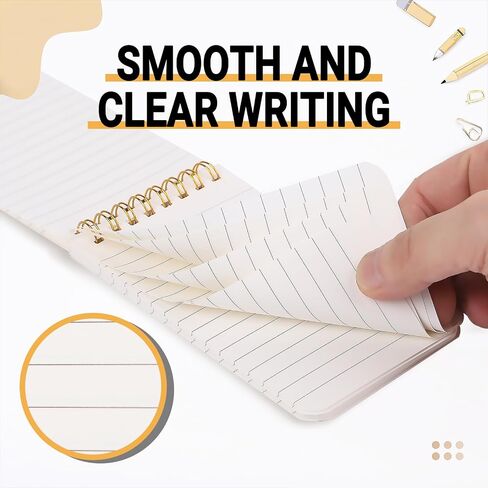 6 Pack 3x5 Inch Spiral Notebooks, 120 Pages Pocket Notepads with Perforated Edges, Portable Mini Journals for Students, Office & Travel, Durable Kraft Cover in Saudi Arabia